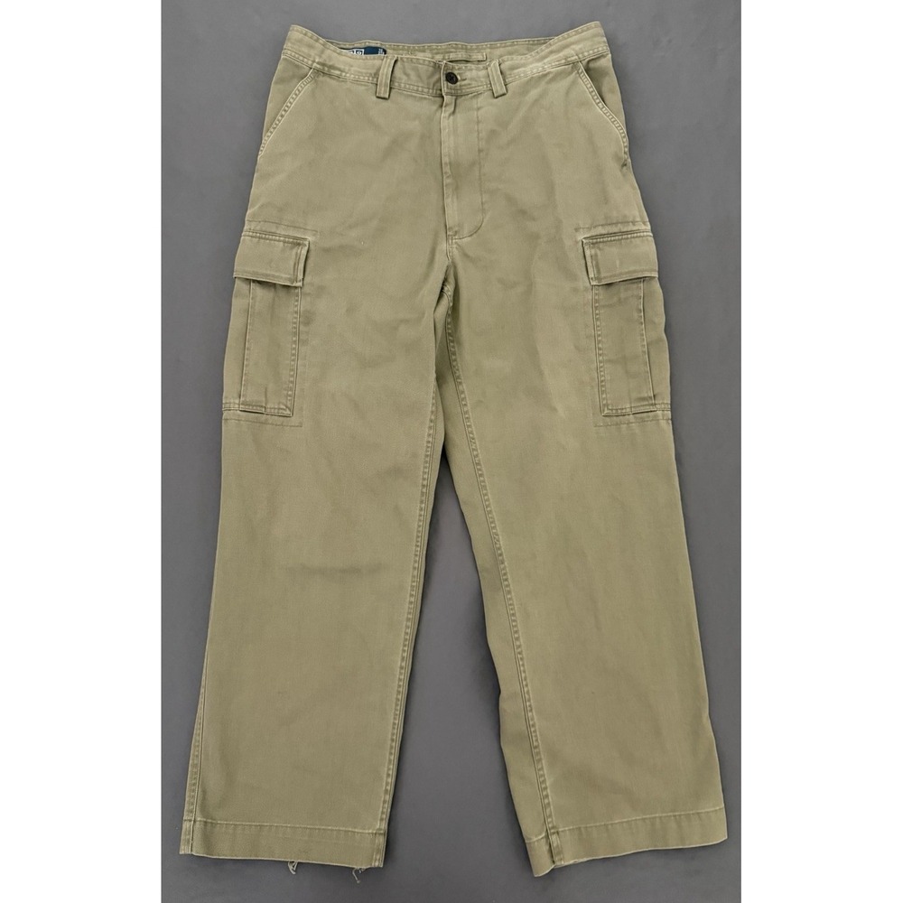VTG Polo Ralph Lauren Pants Men's Size 36X30 Green RL 67‎ Chino Cargo Classic